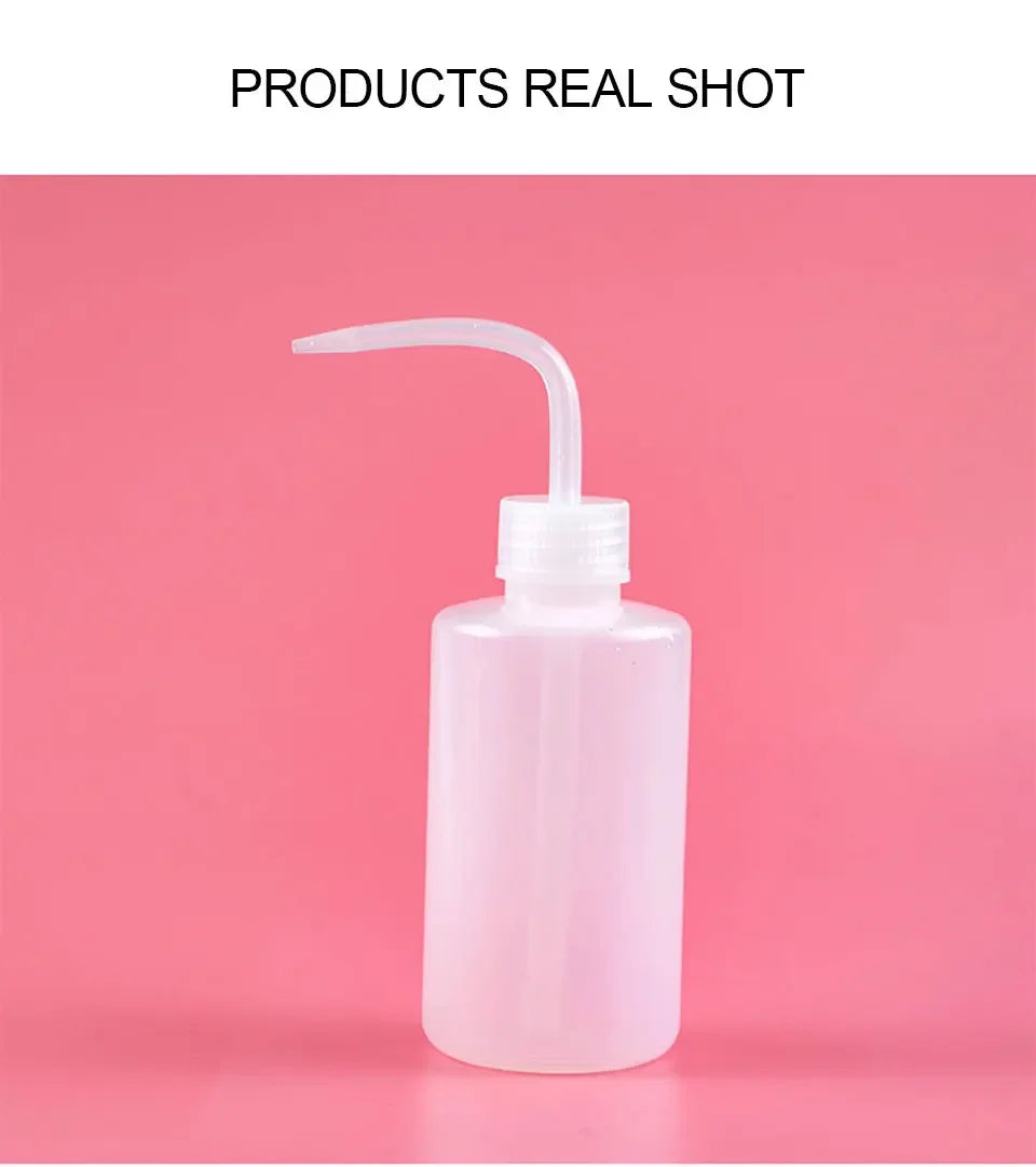 Curved Spout Cleaner Waterproof Eyebrow Remover Bottle Eyelash Extension Makeup Tool Eyelash Cleaning Washing Bottle 250/500ml