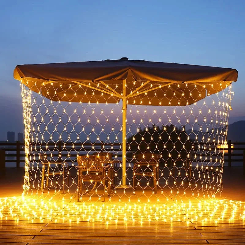 Christmas Decorations Lamp LED Fishing Net Light Outdoor Waterproof Street Tree Decoration Light Wedding Festival Mesh Light