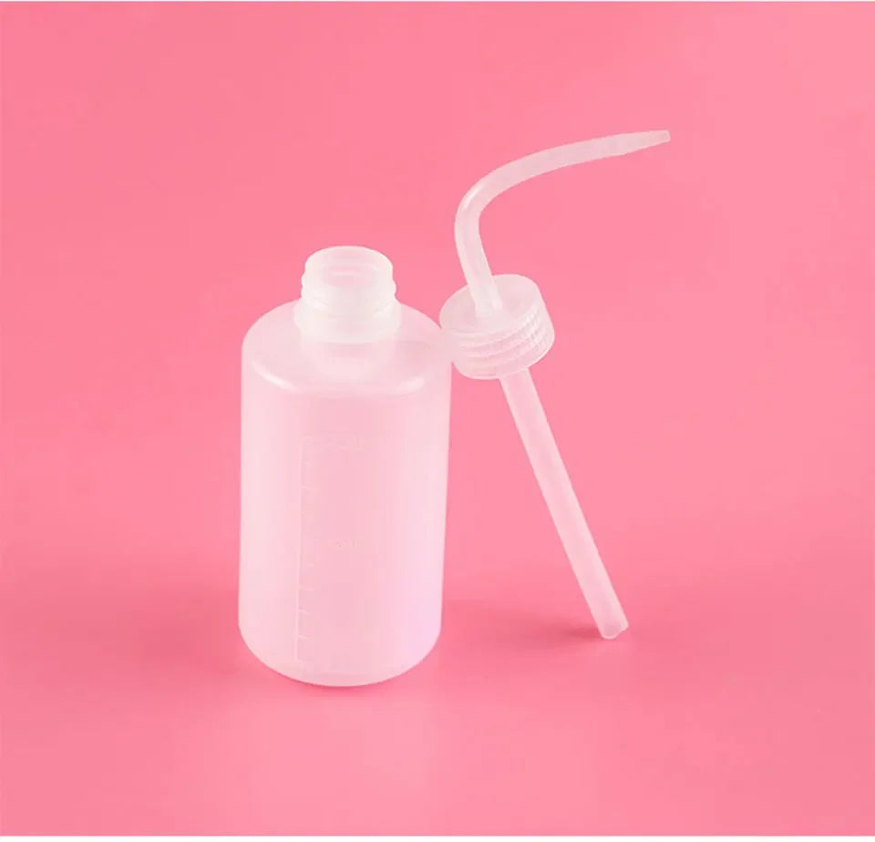 Curved Spout Cleaner Waterproof Eyebrow Remover Bottle Eyelash Extension Makeup Tool Eyelash Cleaning Washing Bottle 250/500ml
