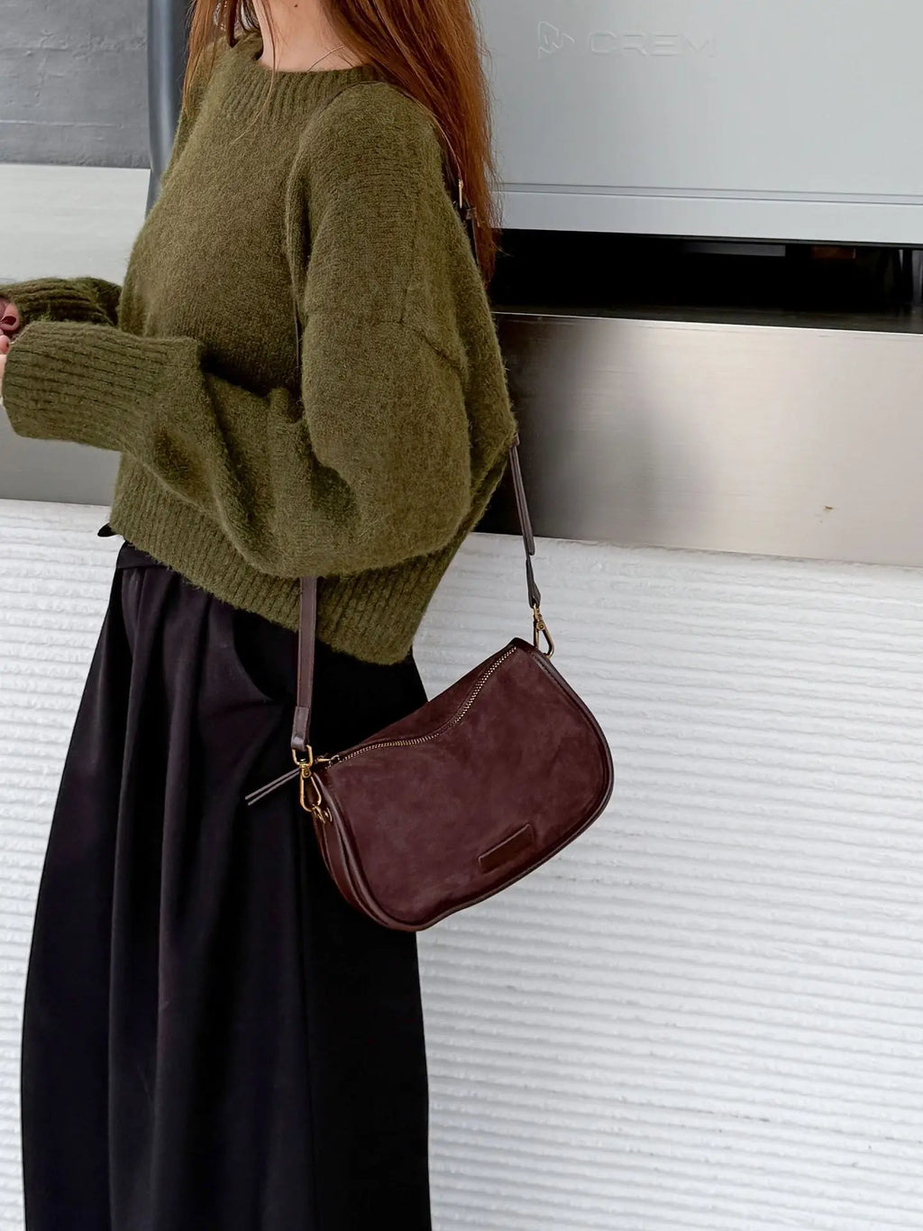 Genuine Matte Cowhide Women's Bag Autumn Winter, Elegant Soft Ladies Handle Bag, Fashion Versatile Shoulder Crossbody Handbag