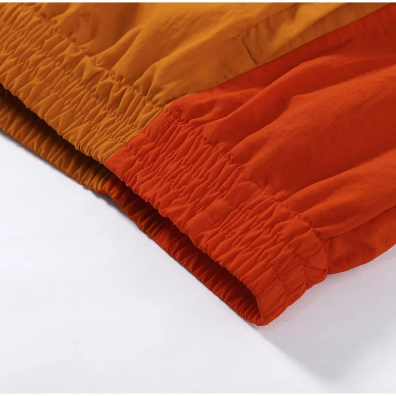 Casual Contrast Color Women's Coat Long Sleeve Loose Stand Collar Button Lady Jackets 2026 Fashion Female Autumn Outerwear