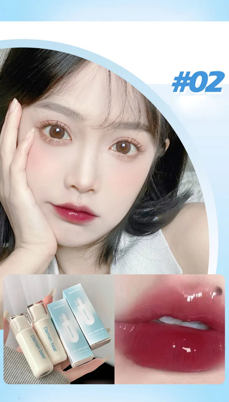 DaiMenBear Blue Oxygen Mirror Lip Gloss pseudo-natural Whitening for autumn and winter girls