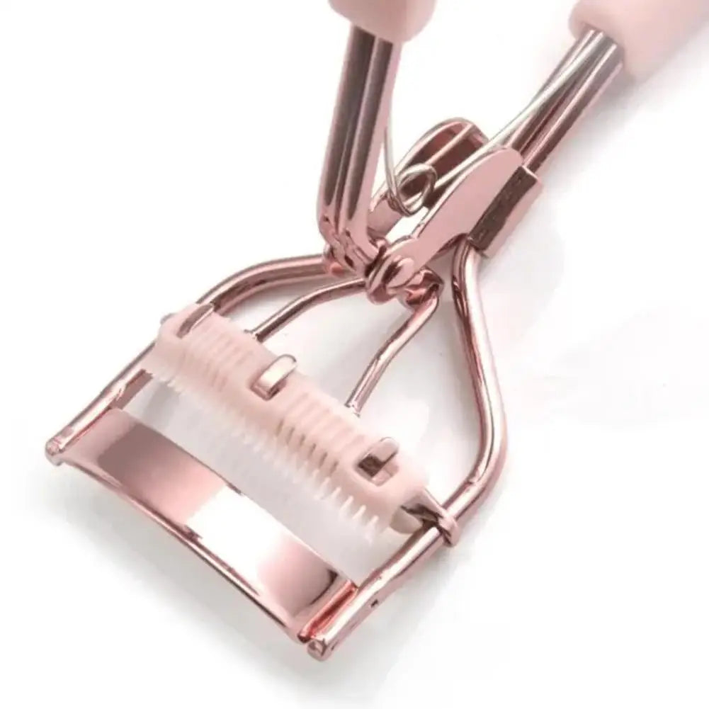 Curved Handle Eyelash Curler Tweezers Gentle on Lashes Long-Lasting Curling Cosmetic Tool for Eye Makeup