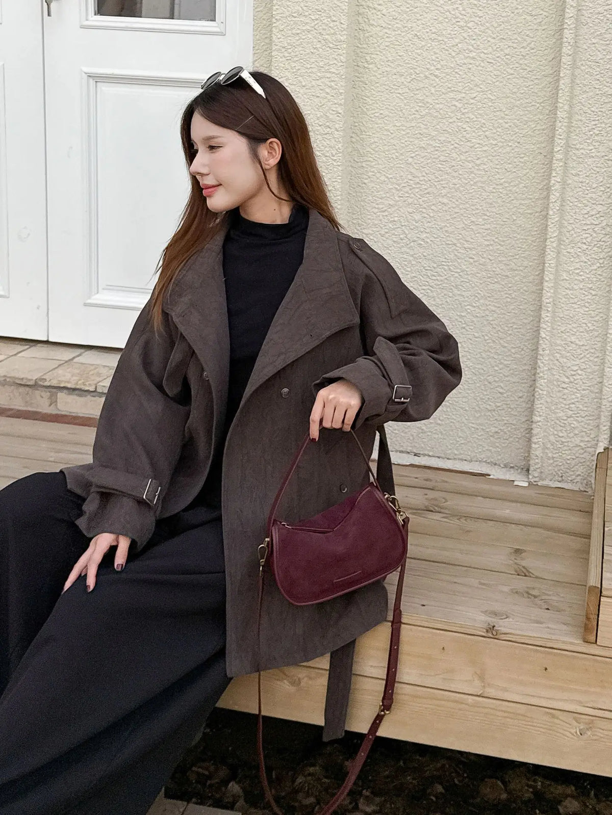 Genuine Matte Cowhide Women's Bag Autumn Winter, Elegant Soft Ladies Handle Bag, Fashion Versatile Shoulder Crossbody Handbag