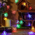 Christmas Lights Snowflake String Light Led Battery/USB Operated Waterproof Snowflake Fairy Lights For Bedroom Garden Decoration