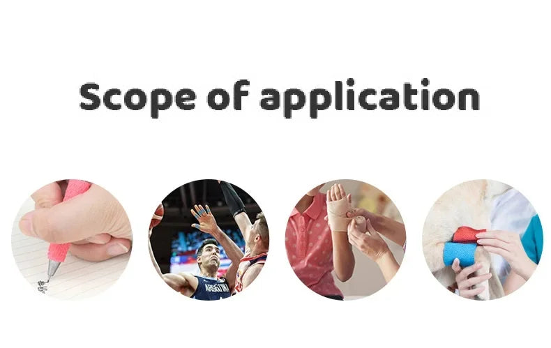 1Roll 2.5/5/10cm*4.8m Gauze motion Bandage Self-adhesive Breathable Elastic Bandages for Sports Fixing Finger Wrist Leg