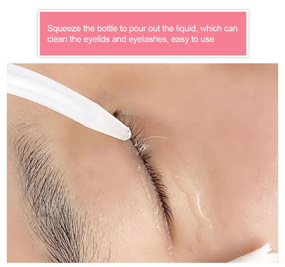 Curved Spout Cleaner Waterproof Eyebrow Remover Bottle Eyelash Extension Makeup Tool Eyelash Cleaning Washing Bottle 250/500ml