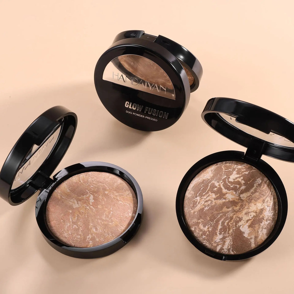 7 Colors Baked Duo Matte Finishing Powder Foundation Compact Waterproof Long Lasting Full Coverage Makeup Base Smooth Skin