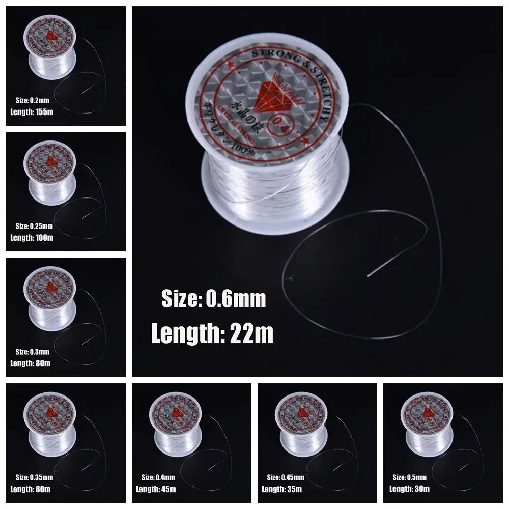 1 Roll Hot White Crystal Fishing Line Mixed 0.2 mm - 0.6 mm Thread Monofilament Strong Fish Wire Fishing Lines Nylon Braided