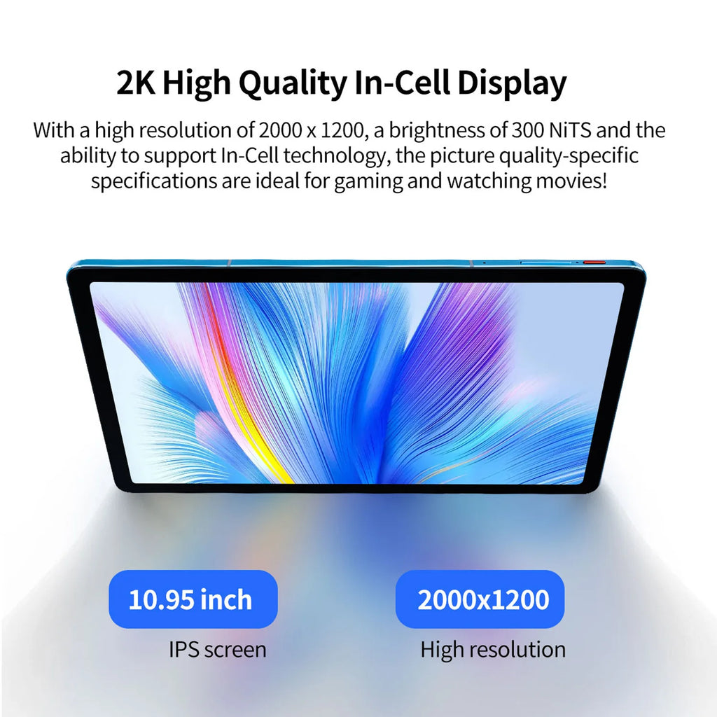 New Arrivals 10.95 Inch Android Tablets Octa Core Processor 8GB RAM 256GB ROM Android 13 Dual SIM Dual Cameras HD Screen 8000mAh
