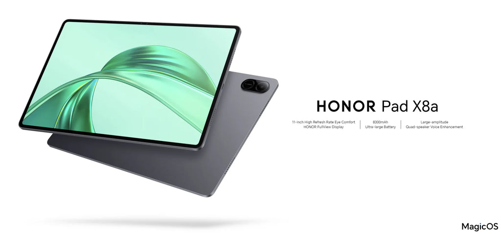 EU Version HONOR Pad X8a 11inch High Refresh Rate Eye Comfort 8300mAh Battery Large-amplitude Quad-speaker Voice Enhancement