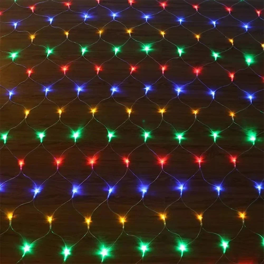Christmas Decorations Lamp LED Fishing Net Light Outdoor Waterproof Street Tree Decoration Light Wedding Festival Mesh Light