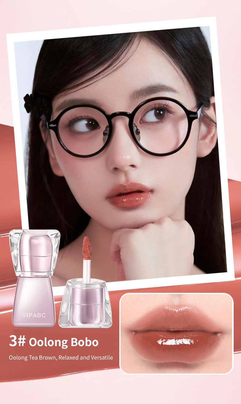 Water Light Crystal Gloss Lip Tint — Autumn/Winter Hydrating Formula, Mirror-Gloss Finish, Youthful Plumping Effect