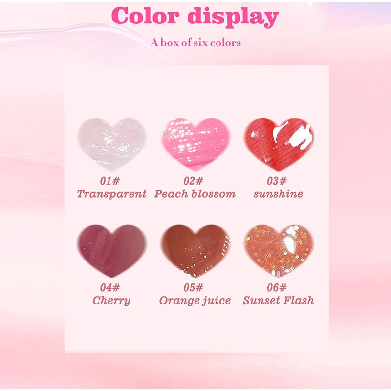6pcs/set Lip Gloss - Mirror Moisturizing Autumn And Winter Pouting Lips - Long-lasting Lip Protection Oil Lip Beauty Care 2026