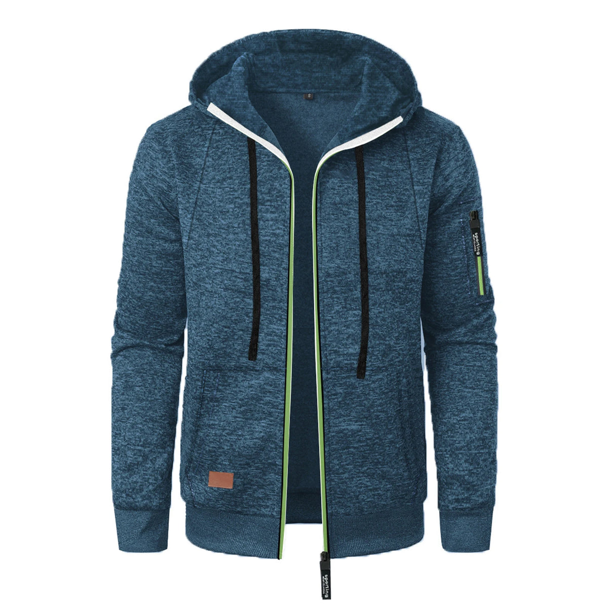 Autumn Winter Sports Sweatshirt Man Retro Workwear Pocket Hooded Zipper Trendy Fashion Hoodies Casual Tops Male Clothes 2025