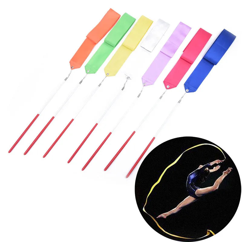2m Professional Gym Ribbons Dance Ribbon Rhythmic Art Gymnastic Ballet Streamer