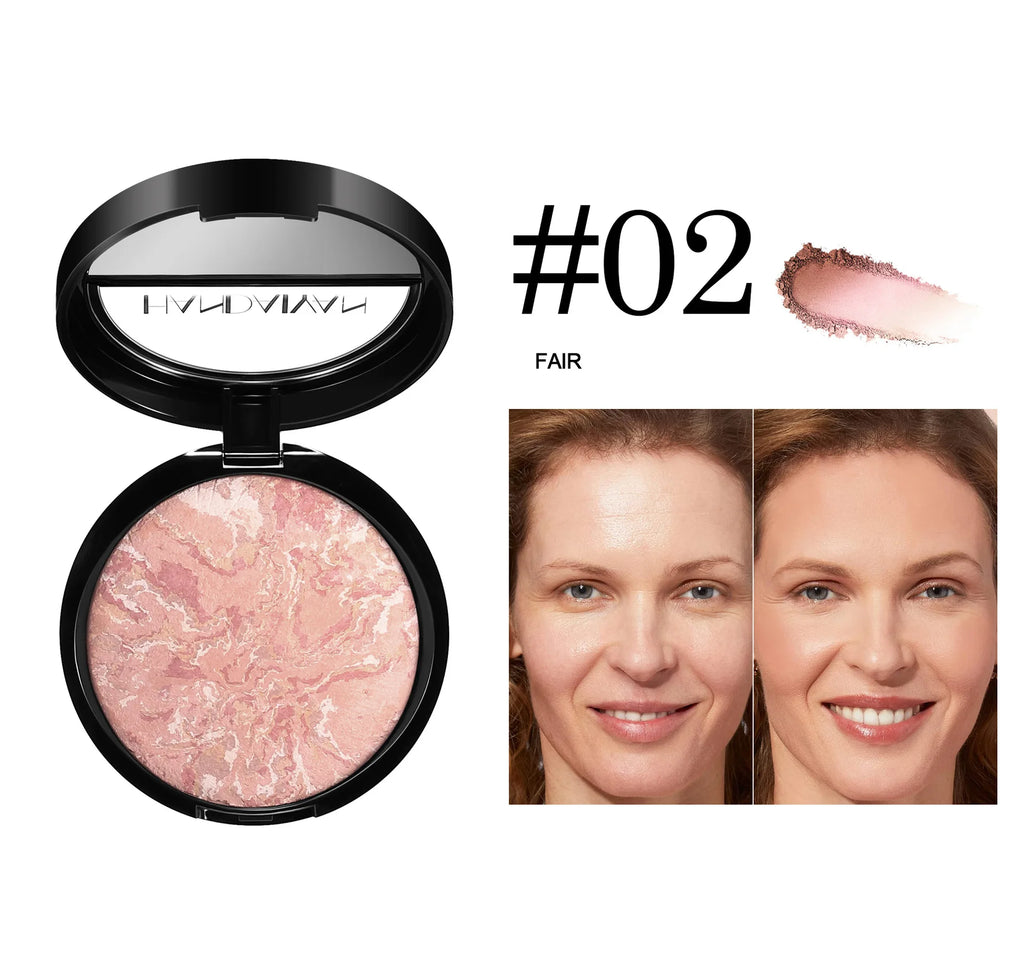 7 Colors Baked Duo Matte Finishing Powder Foundation Compact Waterproof Long Lasting Full Coverage Makeup Base Smooth Skin