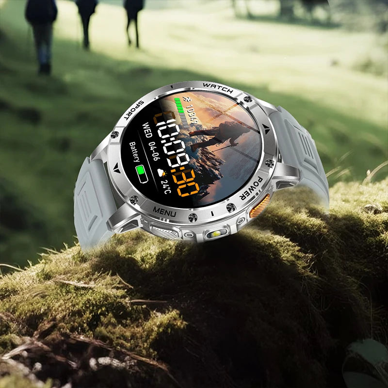 Smart Watch 1.7'' IPS Screen 1400mAh Battery IPX8 Waterproof 120+ Sports SOS LED BT Call Heart Rate Monitor Men Women