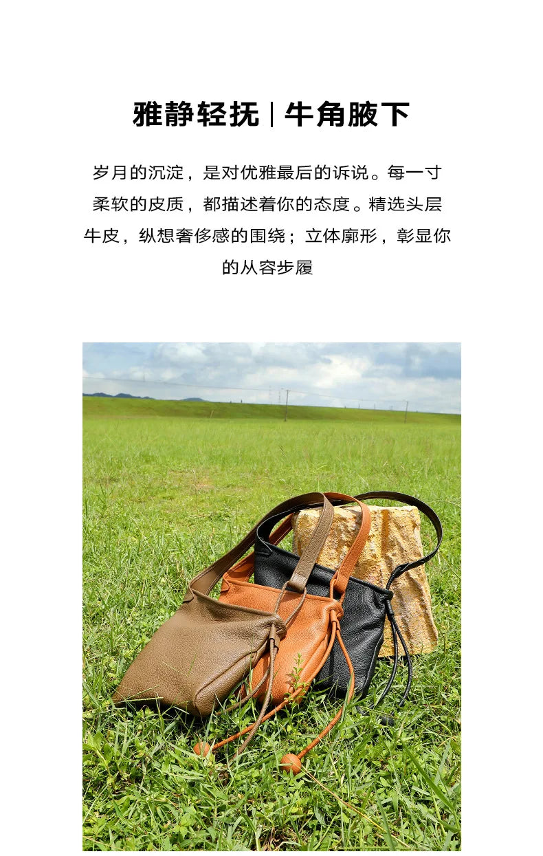 YANATARI Genuine Leather Bag Handbags Shoulder Bag Tote Bags for Women Shopping Bag Luxury Bag Autumn/Winter Collection 2026