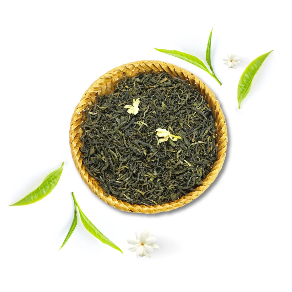 Factory Price Organic Vietnam Green Tea Jasmine Strong Aroma Loose Leaf Tea Kraft Paper Bags Cozy Jasmine Tea Leaves