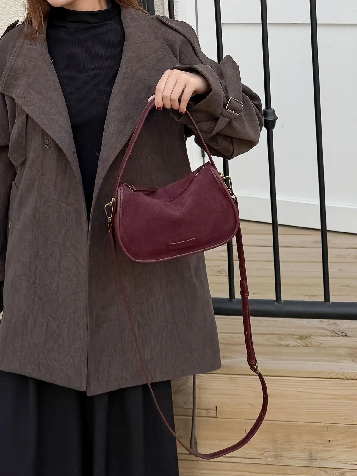 Genuine Matte Cowhide Women's Bag Autumn Winter, Elegant Soft Ladies Handle Bag, Fashion Versatile Shoulder Crossbody Handbag