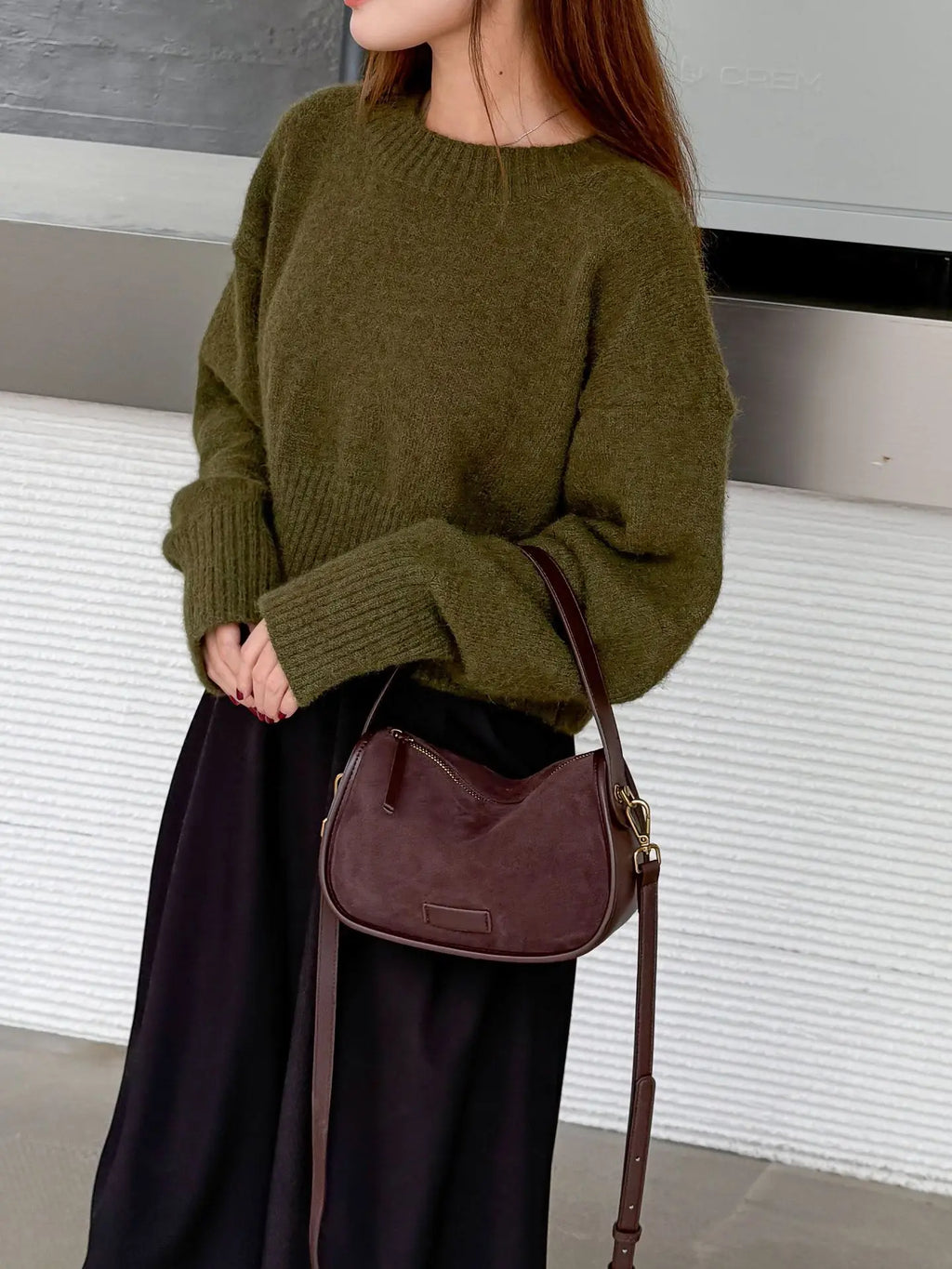 Genuine Matte Cowhide Women's Bag Autumn Winter, Elegant Soft Ladies Handle Bag, Fashion Versatile Shoulder Crossbody Handbag