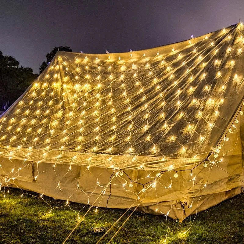 Christmas Decorations Lamp LED Fishing Net Light Outdoor Waterproof Street Tree Decoration Light Wedding Festival Mesh Light