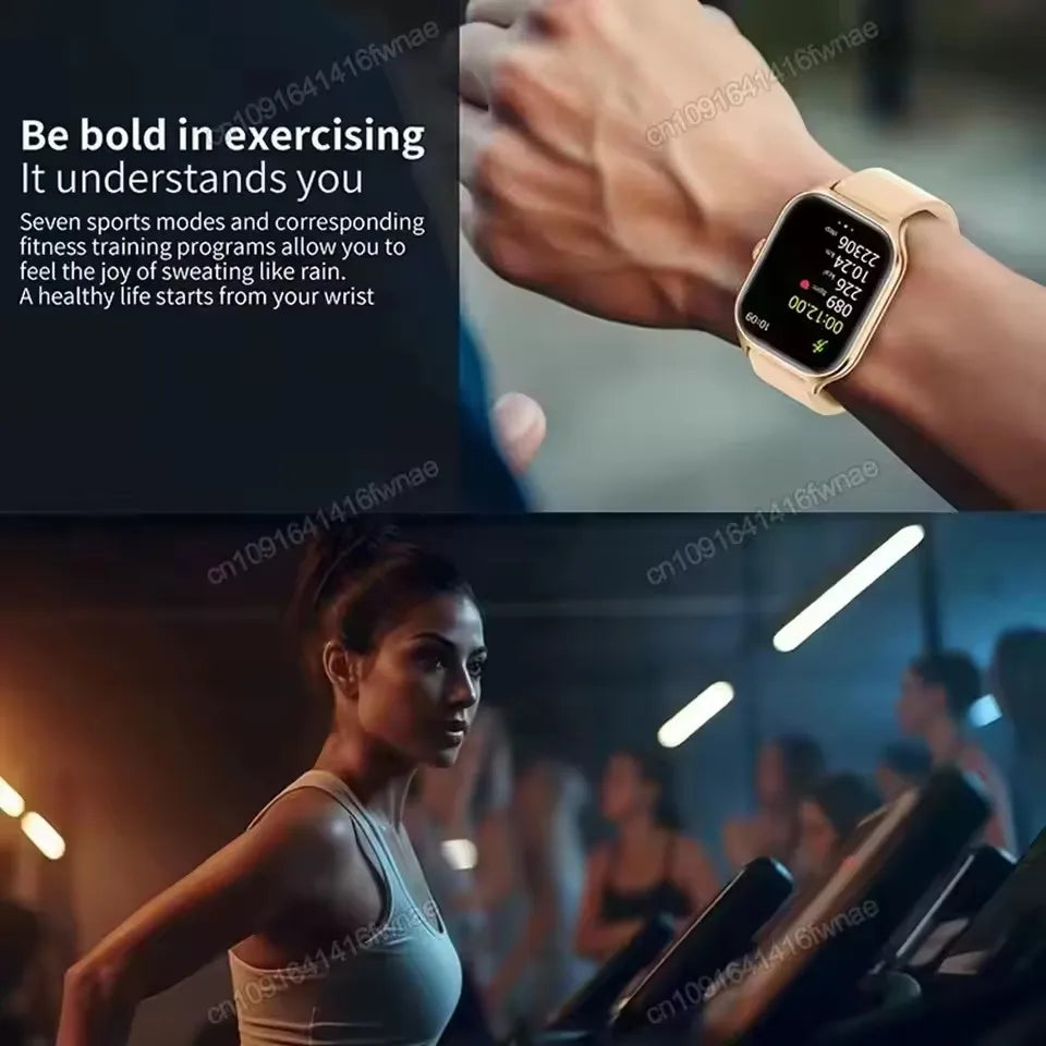 Smart Watch Men 2.01 Inch AMOLED Screen Waterproof Multiple Sport Mode Fitness HD Bluetooth Calls Smartwatch Men Women Bracelet
