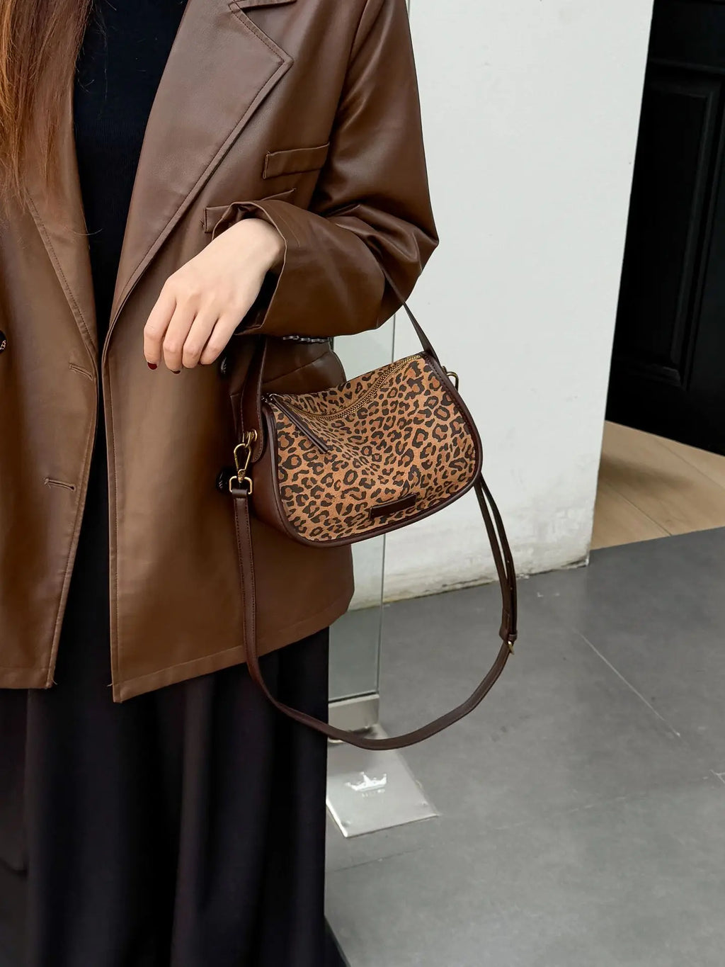 Genuine Matte Cowhide Women's Bag Autumn Winter, Elegant Soft Ladies Handle Bag, Fashion Versatile Shoulder Crossbody Handbag