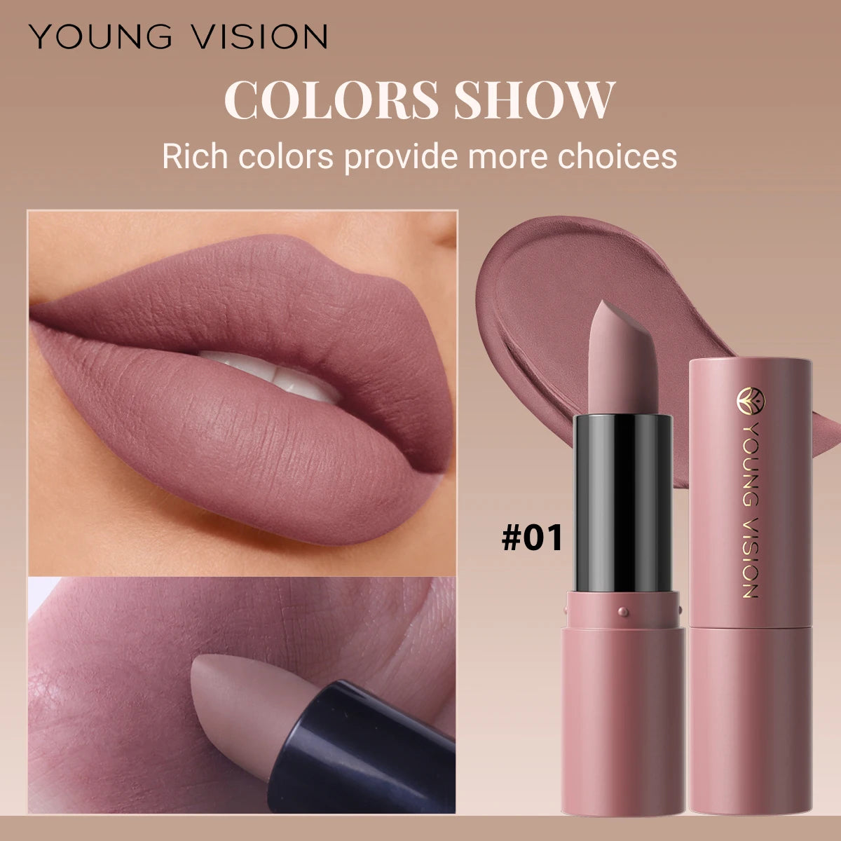 12-Color Matte Velvet Lipstick Long-Lasting Waterproof Non-Stick Cup Does Not Fall Color Lipstick Lipstick