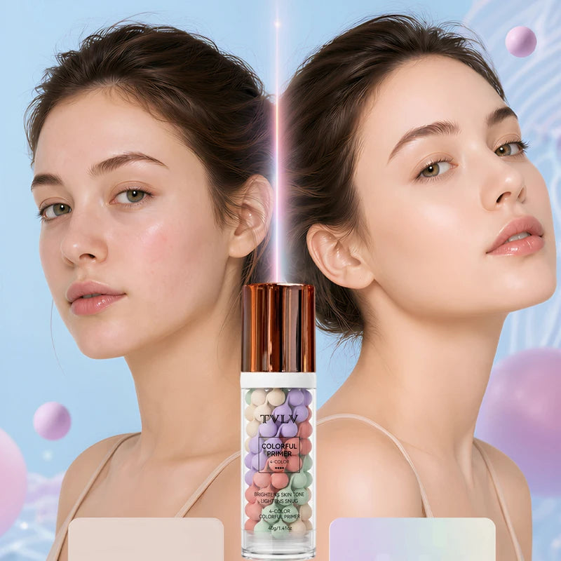 Four color makeup primer, waterproof and sweat proof, moisturizing and comfortable, creating a natural makeup look