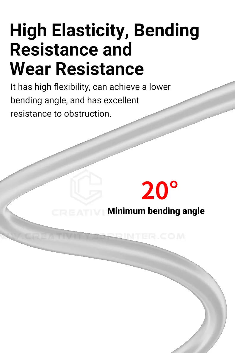 Creativity 3D Printer Parts Low-Resistance Star Shaped PTFE Tube Ultra-Smooth Flow Heat-Resistant Durability for Lab X1P1 A1 AMS