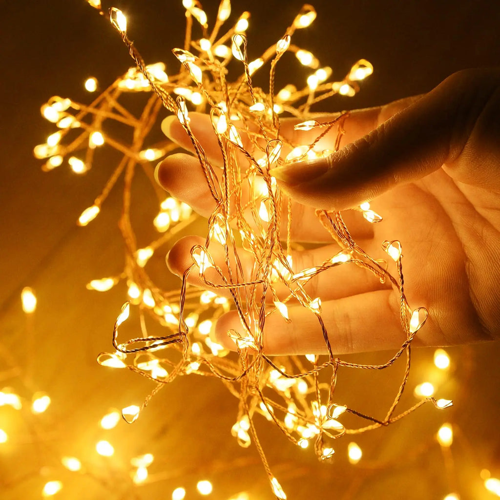 LED Firecracker String Lights Christmas Tree Lights Garland Fairy Light for Wedding Party Christmas Outdoor Decorations 2026