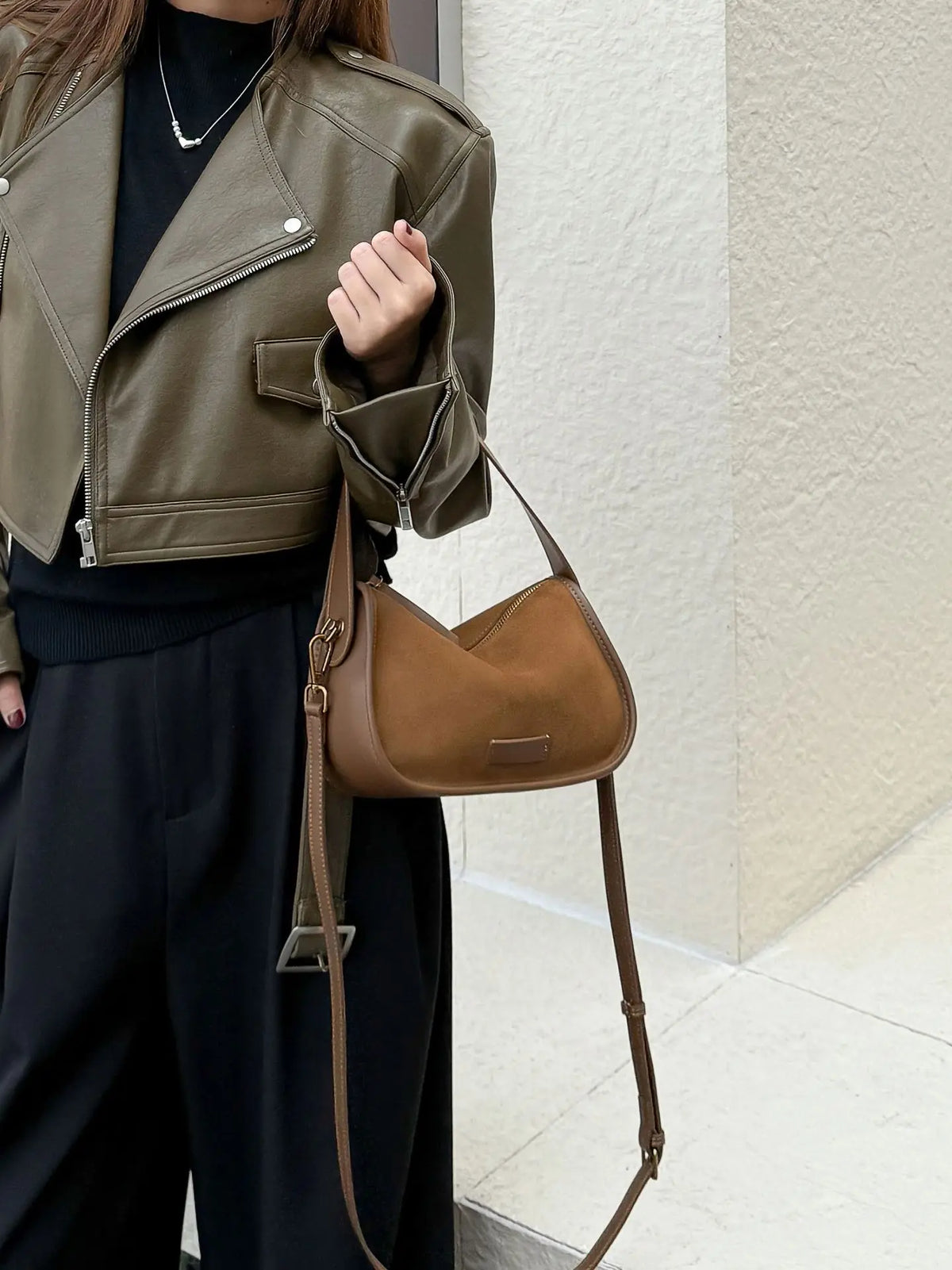 Genuine Matte Cowhide Women's Bag Autumn Winter, Elegant Soft Ladies Handle Bag, Fashion Versatile Shoulder Crossbody Handbag