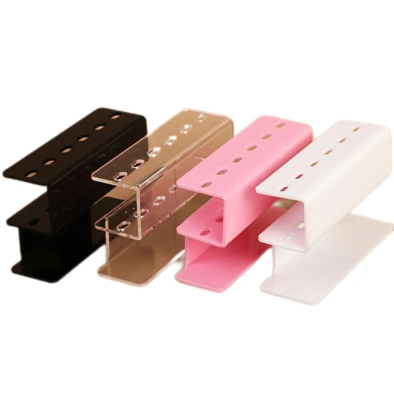 Acrylic Eyelash Tweezer Storage Holder Set of 6 Durable Makeup Tools with Convenient Stand Shelf for Eyelash Extensions