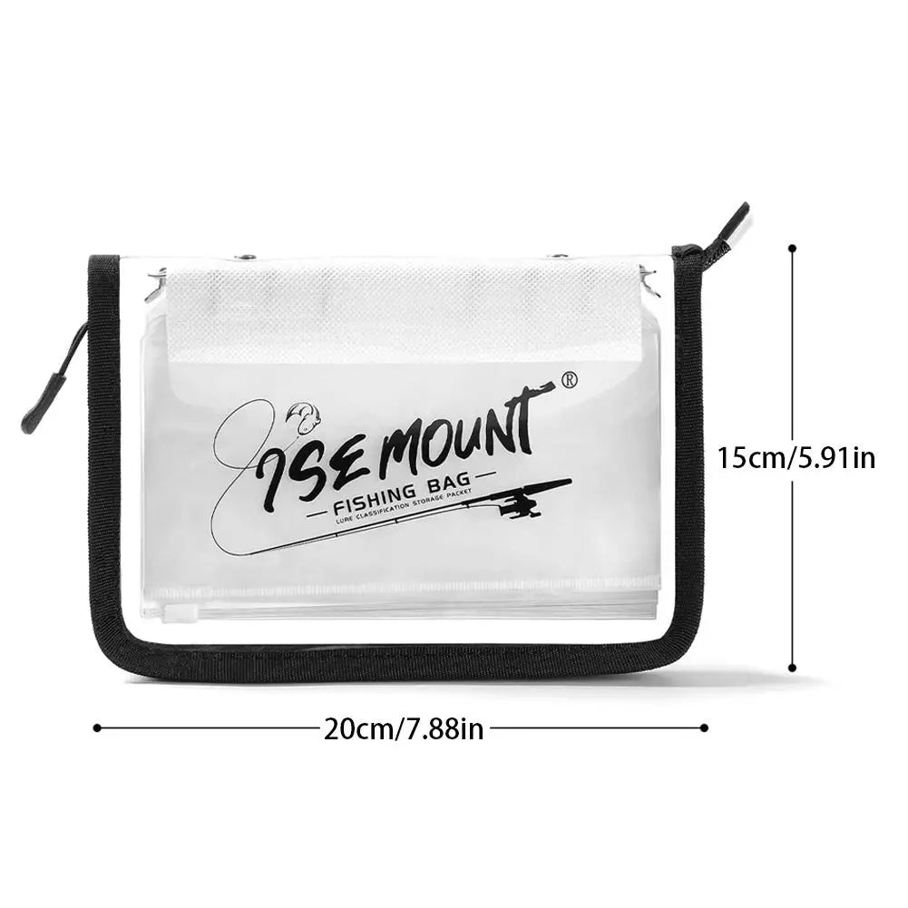 Waterproof PVC Fishing Lure Bag Transparent Fake Bait Storage Case Partitioned Tackle Organizer Pouch For Fishing Accessories