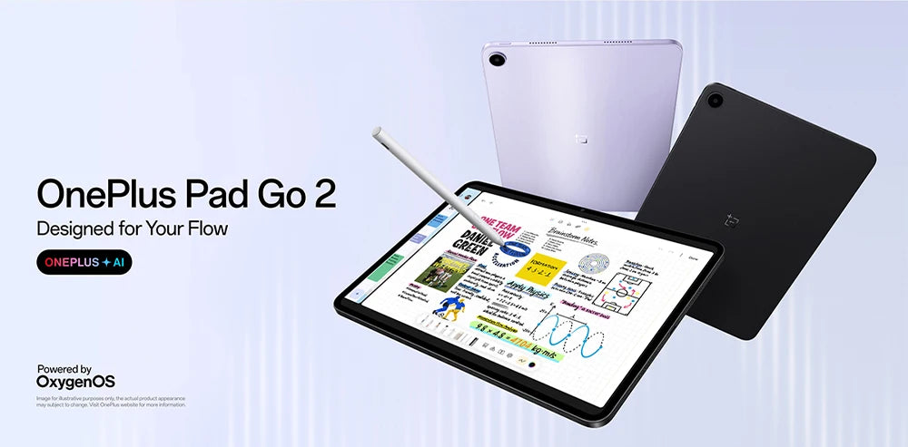 Global Version OnePlus Pad GO 2 8+128GB WiFi,8+256 5G,12.1 inches 2.8k Display,10,050mAh 33W,OxygenOS 16,Wi-Fi 6,Bluetooth 5.4