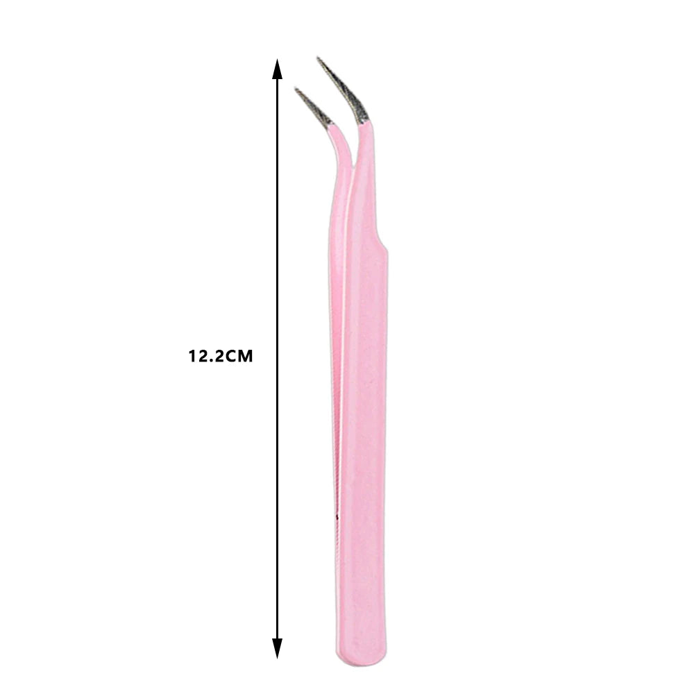 1pcs Lash Tweezers False Eyelash Extension Clip Pliers Eyebrow Tweezers For Hair Nail Art Soldering Lash Tongs Makeup Tools