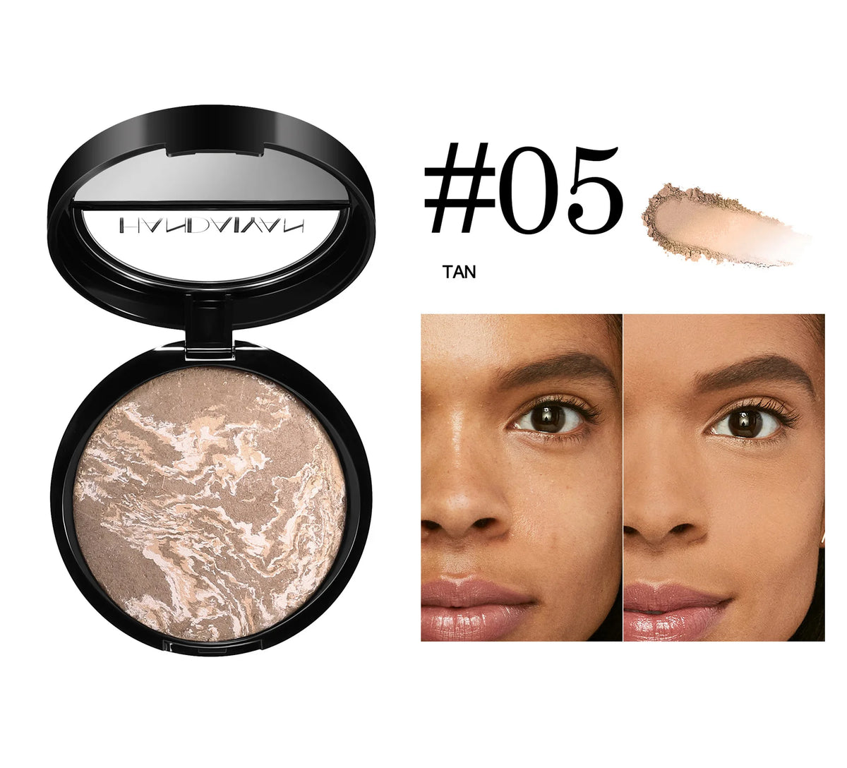 7 Colors Baked Duo Matte Finishing Powder Foundation Compact Waterproof Long Lasting Full Coverage Makeup Base Smooth Skin