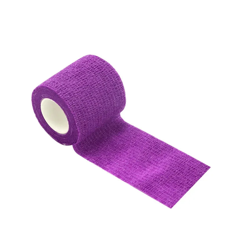 1Roll 2.5/5/10cm*4.8m Gauze motion Bandage Self-adhesive Breathable Elastic Bandages for Sports Fixing Finger Wrist Leg