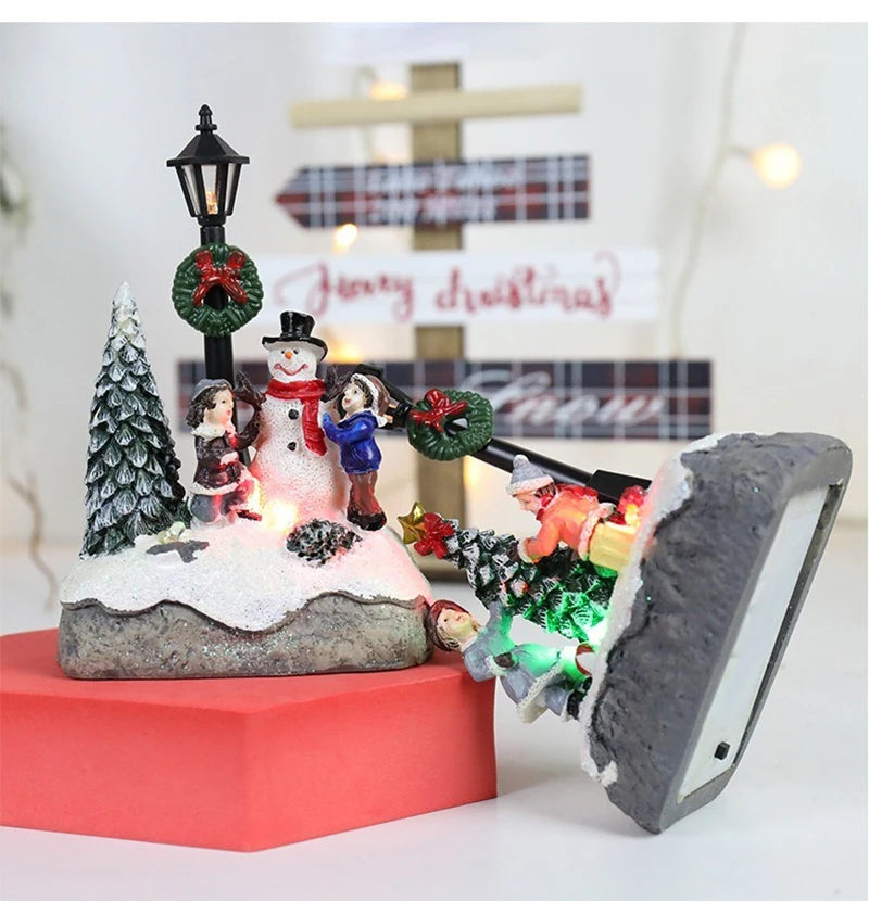 Christmas House Light Decorations For Home Ornaments Kids Xmas Gift New Year 2025 Navidad Decor Bedroom Night Light With Battery
