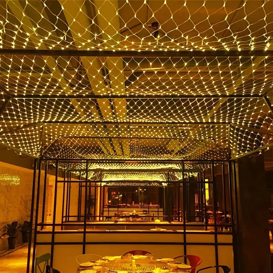 Christmas Decorations Lamp LED Fishing Net Light Outdoor Waterproof Street Tree Decoration Light Wedding Festival Mesh Light