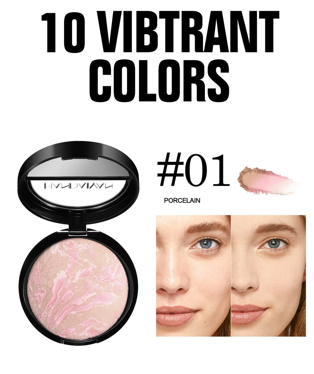 7 Colors Baked Duo Matte Finishing Powder Foundation Compact Waterproof Long Lasting Full Coverage Makeup Base Smooth Skin