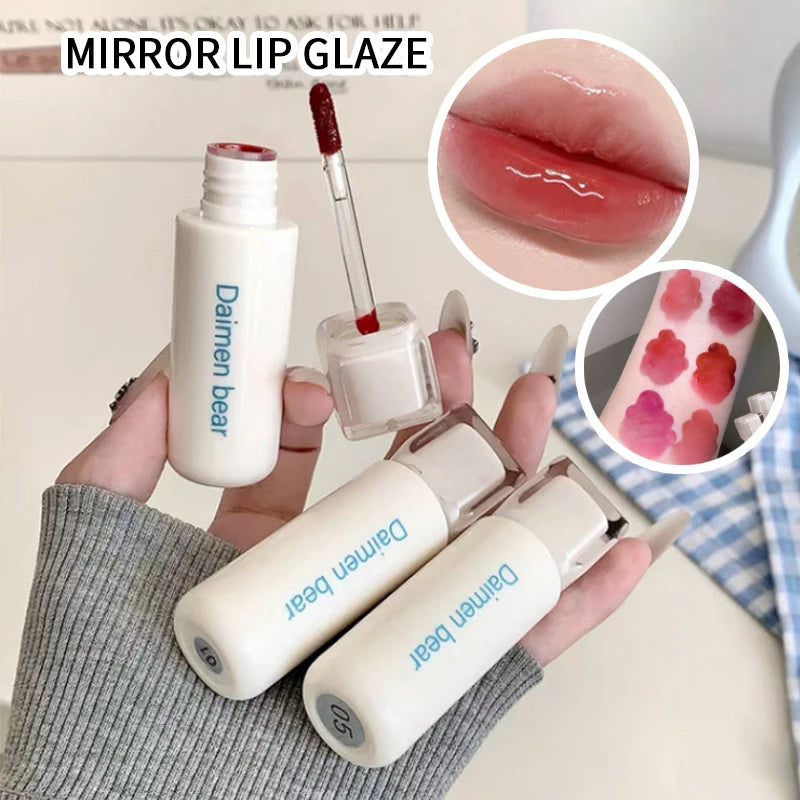DaiMenBear Blue Oxygen Mirror Lip Gloss pseudo-natural Whitening for autumn and winter girls