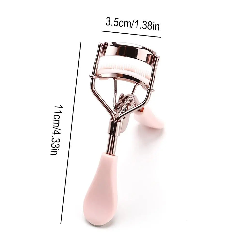 Curved Handle Eyelash Curler Tweezers Gentle on Lashes Long-Lasting Curling Cosmetic Tool for Eye Makeup