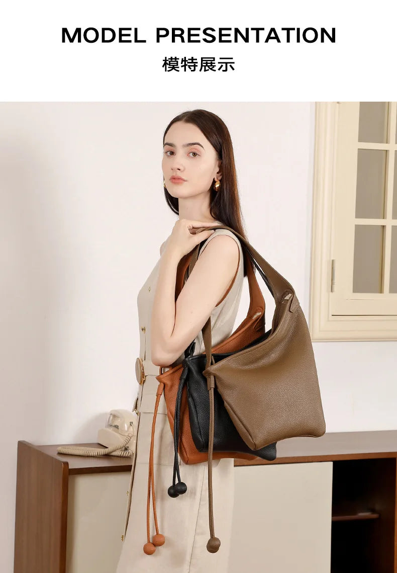 YANATARI Genuine Leather Bag Handbags Shoulder Bag Tote Bags for Women Shopping Bag Luxury Bag Autumn/Winter Collection 2026