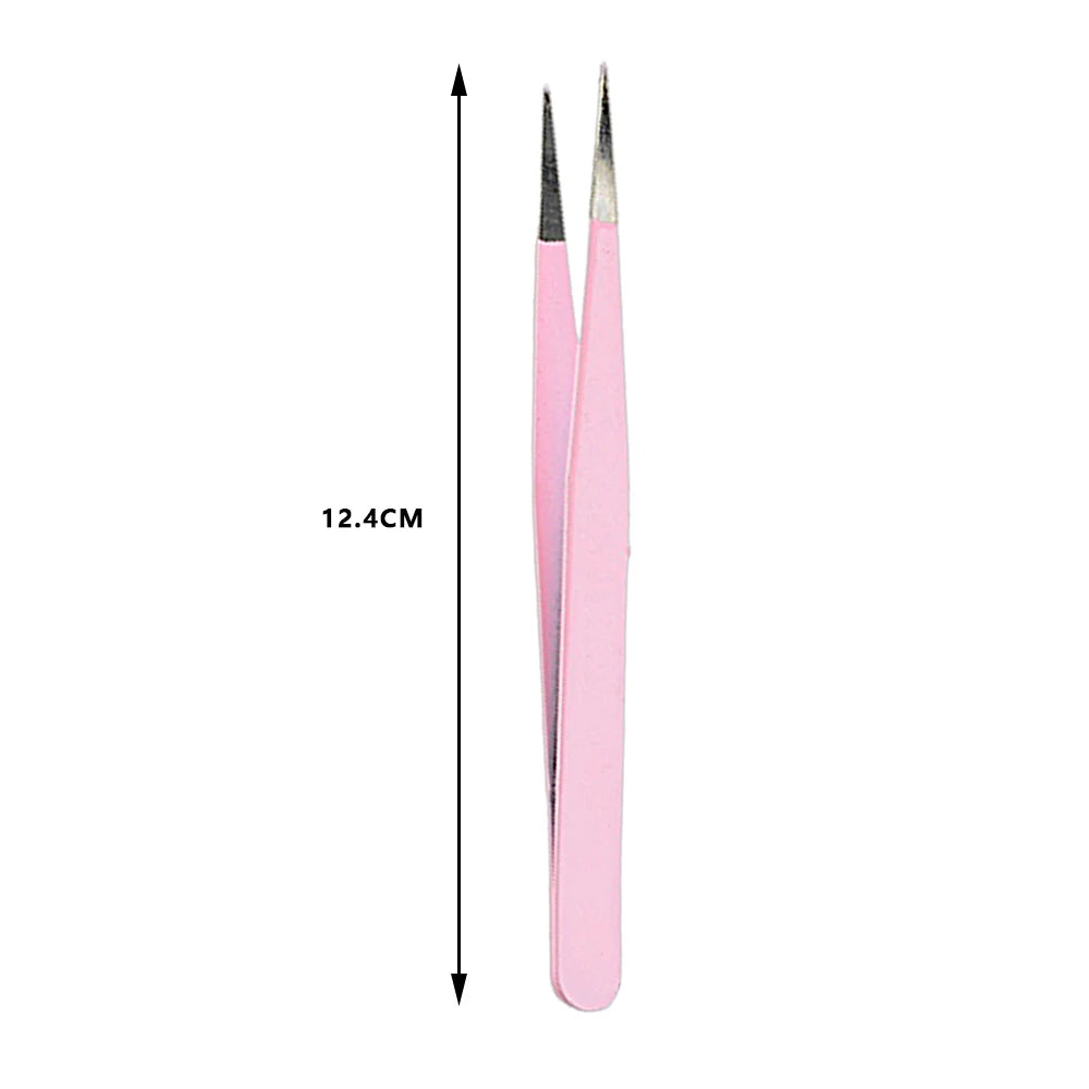 1pcs Lash Tweezers False Eyelash Extension Clip Pliers Eyebrow Tweezers For Hair Nail Art Soldering Lash Tongs Makeup Tools