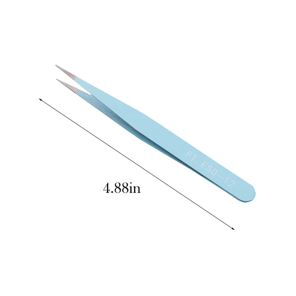 1pcs Lash Tweezers False Eyelash Extension Clip Pliers Eyebrow Tweezers For Hair Nail Art Soldering Lash Tongs Makeup Tools