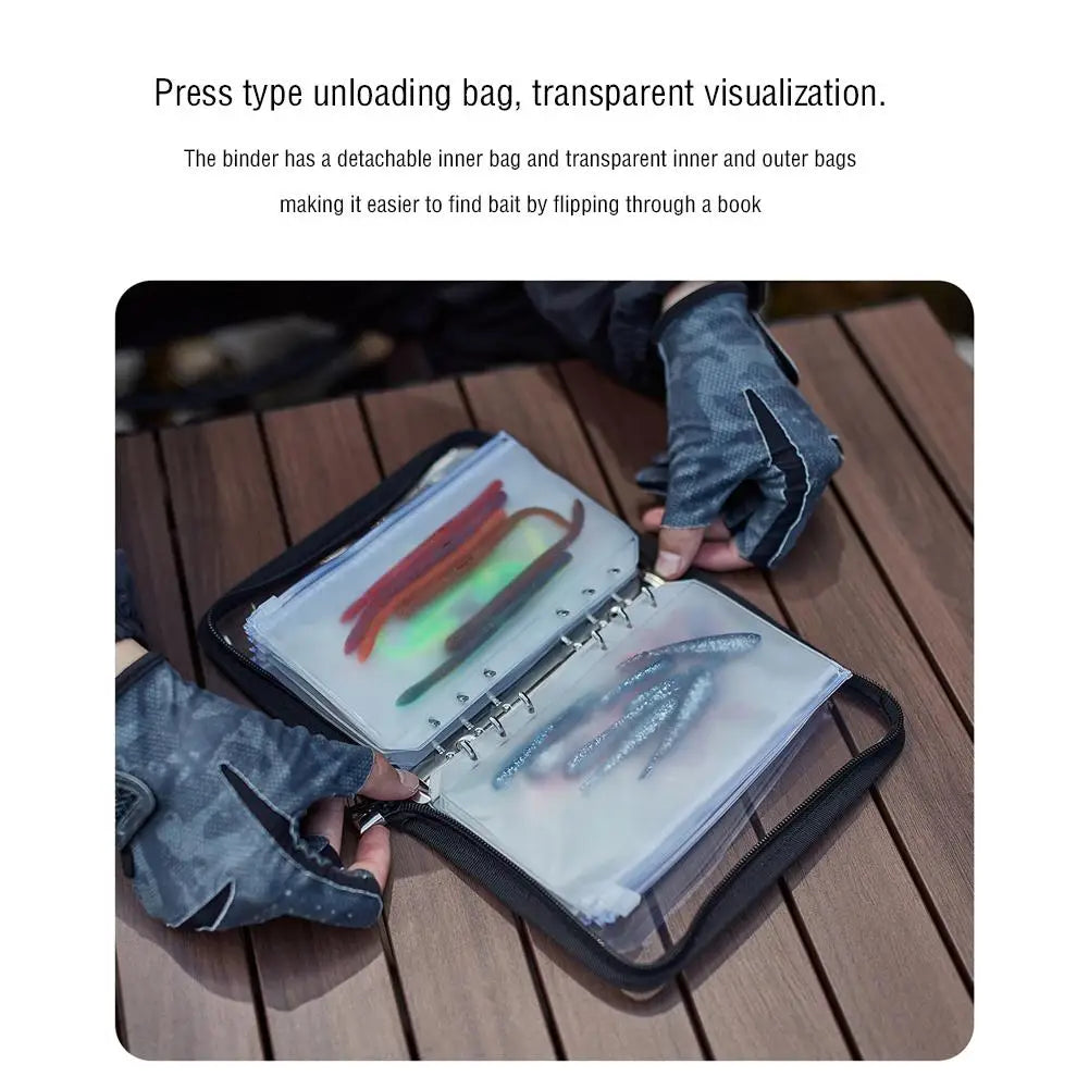 Waterproof PVC Fishing Lure Bag Transparent Fake Bait Storage Case Partitioned Tackle Organizer Pouch For Fishing Accessories
