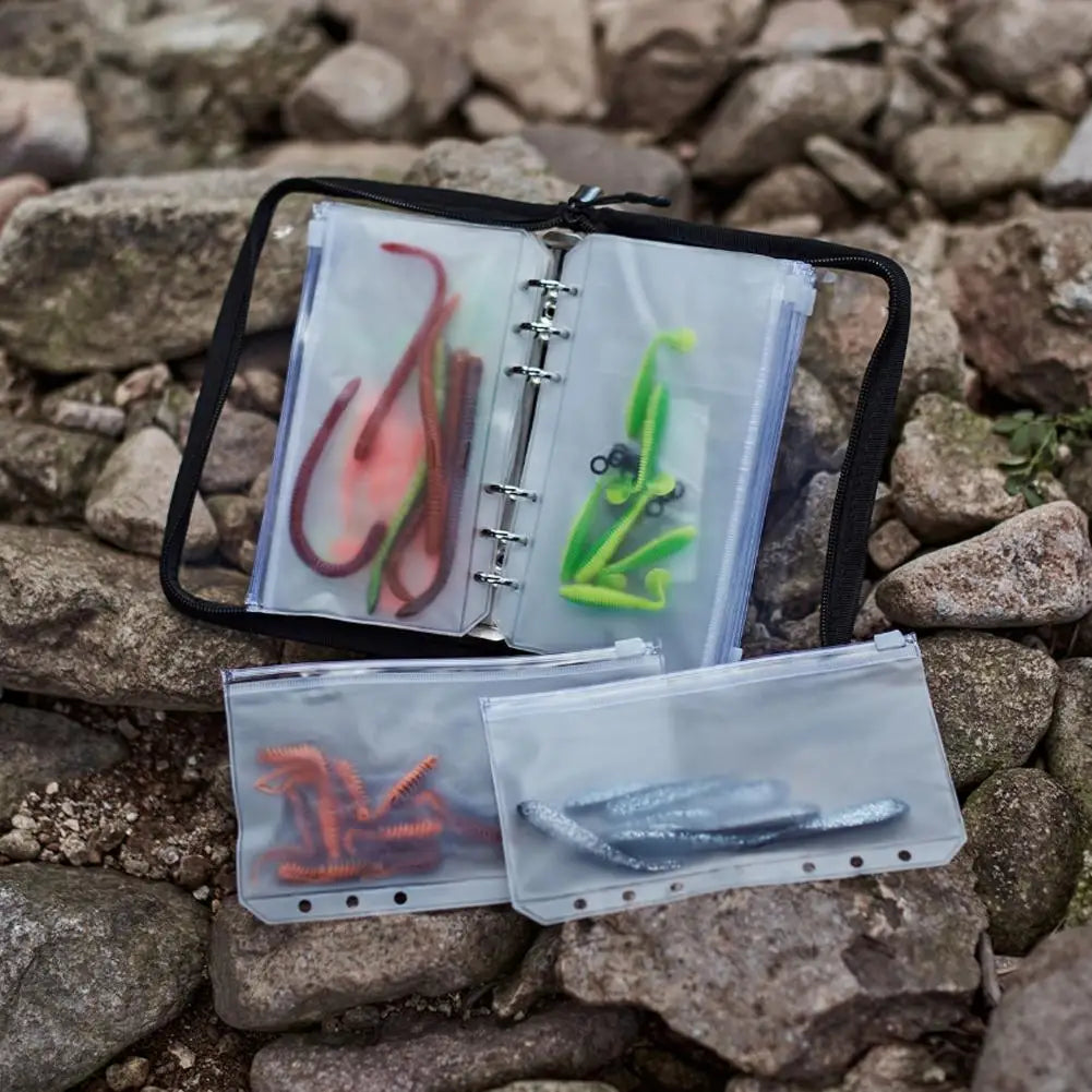 Waterproof PVC Fishing Lure Bag Transparent Fake Bait Storage Case Partitioned Tackle Organizer Pouch For Fishing Accessories
